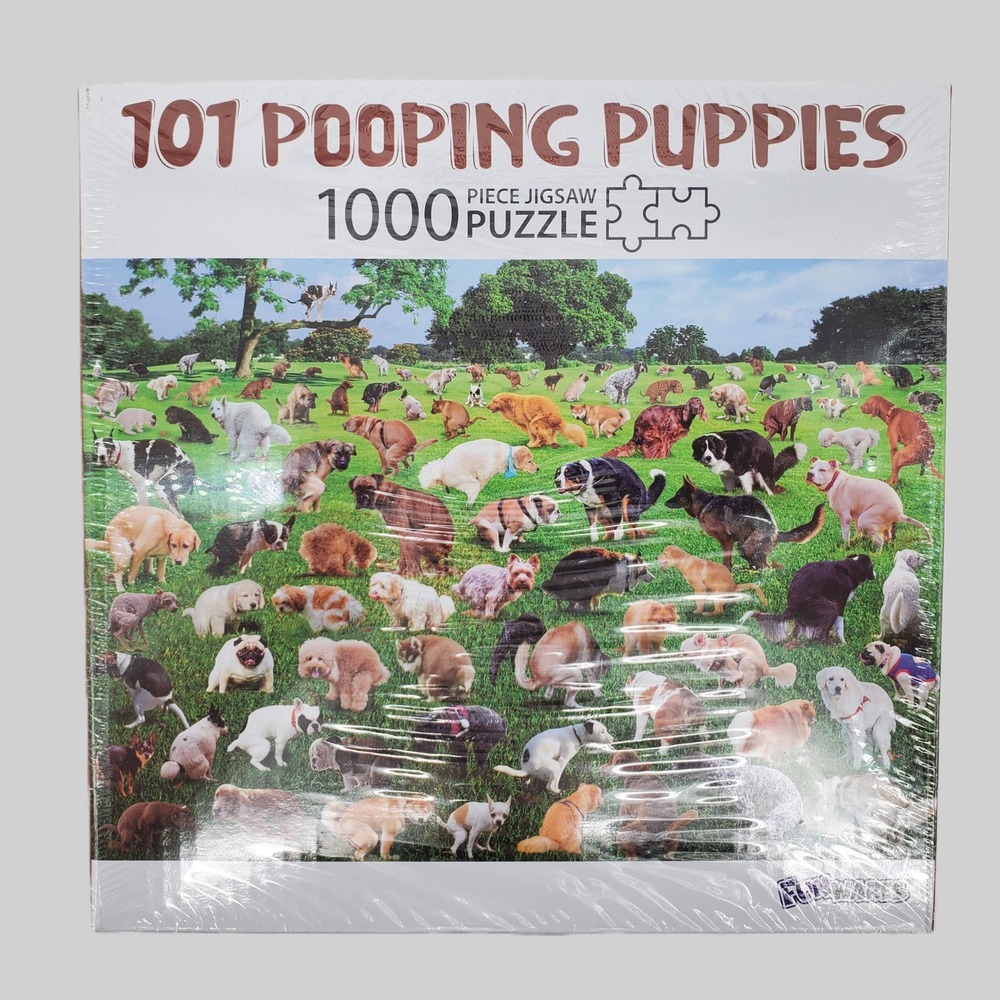 Funwares 101 Pooping Puppies 1000 Piece‎ Jigsaw Puzzle New Factory Sealed